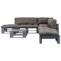 vidaXL 6-tlg. Outdoor-Lounge-Set Paletten mit Kissen in Grau Holz vidaXL 6-tlg. Outdoor-Lounge-Set Paletten mit Kissen in Grau Holz
