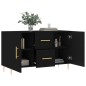 vidaXL Sideboard Schwarz 100x36x60 cm Holzwerkstoff vidaXL Sideboard Schwarz 100x36x60 cm Holzwerkstoff