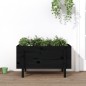vidaXL Hochbeet Schwarz 101x50x57 cm Massivholz Kiefer vidaXL Hochbeet Schwarz 101x50x57 cm Massivholz Kiefer