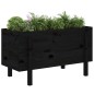 vidaXL Hochbeet Schwarz 101x50x57 cm Massivholz Kiefer vidaXL Hochbeet Schwarz 101x50x57 cm Massivholz Kiefer