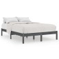 vidaXL Massivholzbett Grau 120x190 cm vidaXL Massivholzbett Grau 120x190 cm