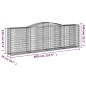 vidaXL Gabione mit Hochbogen 400x50x120/140 cm Verzinktes Eisen vidaXL Gabione mit Hochbogen 400x50x120/140 cm Verzinktes Eisen