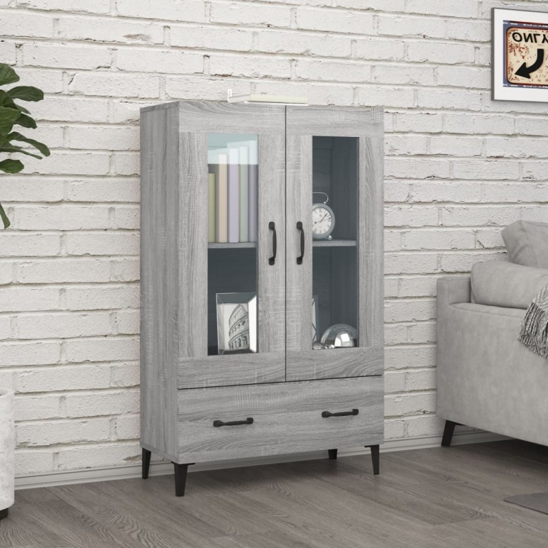 vidaXL Highboard Grau Sonoma 70x31x115 cm Holzwerkstoff vidaXL Highboard Grau Sonoma 70x31x115 cm Holzwerkstoff