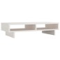 vidaXL Monitorständer Weiß 60x27x14 cm Massivholz Kiefer vidaXL Monitorständer Weiß 60x27x14 cm Massivholz Kiefer