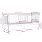vidaXL Tagesbett Grau 75x190 cm Massivholz Kiefer vidaXL Tagesbett Grau 75x190 cm Massivholz Kiefer