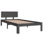 vidaXL Massivholzbett Grau Kiefer 90x200 cm vidaXL Massivholzbett Grau Kiefer 90x200 cm