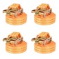 vidaXL Ratschen-Spanngurte 4 Stk. 1 Tonne 6m×38mm Orange vidaXL Ratschen-Spanngurte 4 Stk. 1 Tonne 6m×38mm Orange
