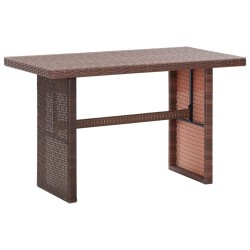 vidaXL Gartentisch Braun 110 x 60 x 67 cm Poly Rattan