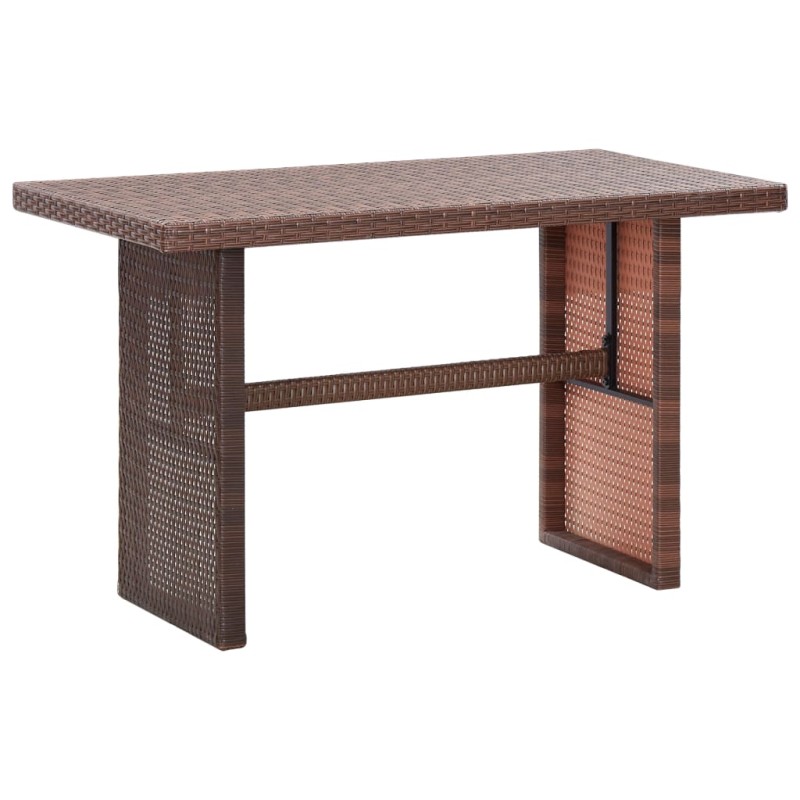 vidaXL Gartentisch Braun 110 x 60 x 67 cm Poly Rattan vidaXL Gartentisch Braun 110 x 60 x 67 cm Poly Rattan
