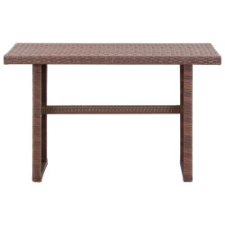 vidaXL Gartentisch Braun 110 x 60 x 67 cm Poly Rattan