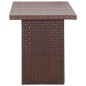 vidaXL Gartentisch Braun 110 x 60 x 67 cm Poly Rattan vidaXL Gartentisch Braun 110 x 60 x 67 cm Poly Rattan