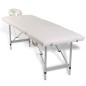 Massagetisch mit Aluminiumrahmen, faltbar 4 Zonen Creme-Weiß Massagetisch mit Aluminiumrahmen, faltbar 4 Zonen Creme-Weiß
