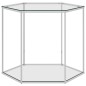vidaXL Couchtisch Silbern 60x53x50 cm Edelstahl und Glas vidaXL Couchtisch Silbern 60x53x50 cm Edelstahl und Glas