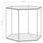 vidaXL Couchtisch Silbern 60x53x50 cm Edelstahl und Glas vidaXL Couchtisch Silbern 60x53x50 cm Edelstahl und Glas