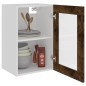 vidaXL Hängeschrank Glas Räuchereiche 40x31x60 cm Holzwerkstoff vidaXL Hängeschrank Glas Räuchereiche 40x31x60 cm Holzwerkstoff