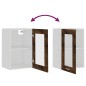 vidaXL Hängeschrank Glas Räuchereiche 40x31x60 cm Holzwerkstoff vidaXL Hängeschrank Glas Räuchereiche 40x31x60 cm Holzwerkstoff