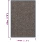 vidaXL Fußmatte getuftet 80x120 cm Dunkelbraun vidaXL Fußmatte getuftet 80x120 cm Dunkelbraun