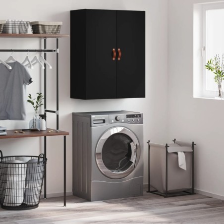 vidaXL Wandschrank Schwarz 69,5x34x90 cm