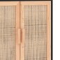vidaXL Sideboard Schwarz 60x30x70cm Massivholz Kiefer und Natur-Rattan vidaXL Sideboard Schwarz 60x30x70cm Massivholz Kiefer und Natur-Rattan