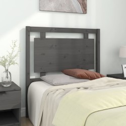 vidaXL Kopfteil Grau 95,5x4x100 cm Massivholz Kiefer