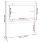 vidaXL Kopfteil Grau 95,5x4x100 cm Massivholz Kiefer