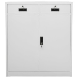 vidaXL Büroschrank Hellgrau 90x40x102 cm Stahl