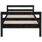 vidaXL Massivholzbett Schwarz 90x190 cm Kiefer vidaXL Massivholzbett Schwarz 90x190 cm Kiefer
