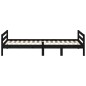 vidaXL Massivholzbett Schwarz 90x190 cm Kiefer vidaXL Massivholzbett Schwarz 90x190 cm Kiefer