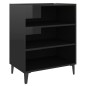 vidaXL Sideboard Hochglanz-Schwarz 57x35x70 cm Holzwerkstoff vidaXL Sideboard Hochglanz-Schwarz 57x35x70 cm Holzwerkstoff