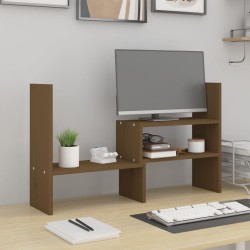 vidaXL Monitorständer Honigbraun (39-72)x17x43 cm Massivholz Kiefer