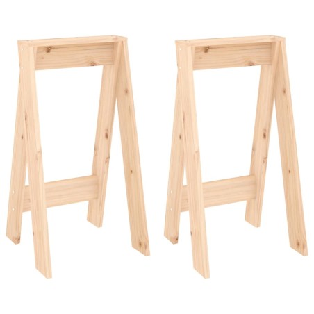 vidaXL Hocker 2 Stk. 40x40x75 cm Massivholz Kiefer