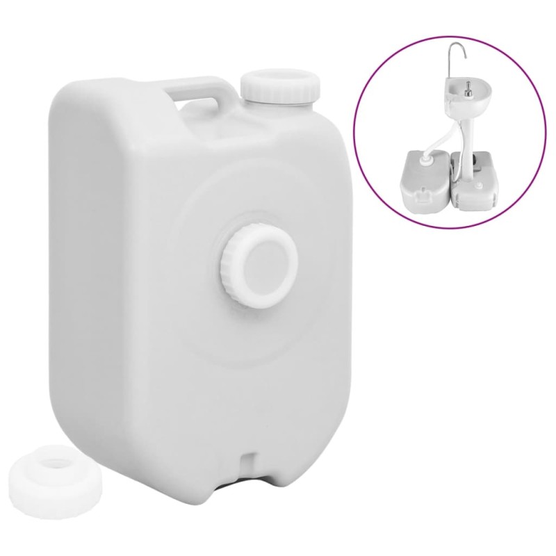 vidaXL Wassertank Tragbar mit Adapter 24 L Grau vidaXL Wassertank Tragbar mit Adapter 24 L Grau