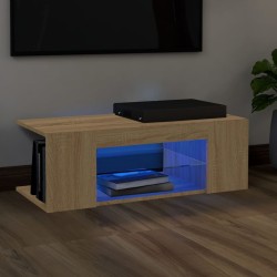 vidaXL TV-Schrank mit LED-Leuchten Sonoma-Eiche 90x39x30cm