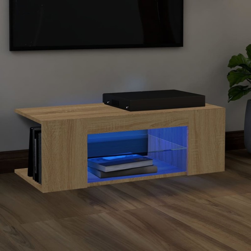 vidaXL TV-Schrank mit LED-Leuchten Sonoma-Eiche 90x39x30cm vidaXL TV-Schrank mit LED-Leuchten Sonoma-Eiche 90x39x30cm