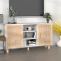 vidaXL Sideboard Weiß 105x30x60 cm Massivholz Kiefer und Natur-Rattan vidaXL Sideboard Weiß 105x30x60 cm Massivholz Kiefer und Natur-Rattan