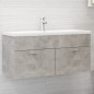 vidaXL Waschbeckenunterschrank Betongrau 100x38,5x46 cm Holzwerkstoff vidaXL Waschbeckenunterschrank Betongrau 100x38,5x46 cm Holzwerkstoff