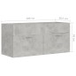 vidaXL Waschbeckenunterschrank Betongrau 100x38,5x46 cm Holzwerkstoff vidaXL Waschbeckenunterschrank Betongrau 100x38,5x46 cm Holzwerkstoff