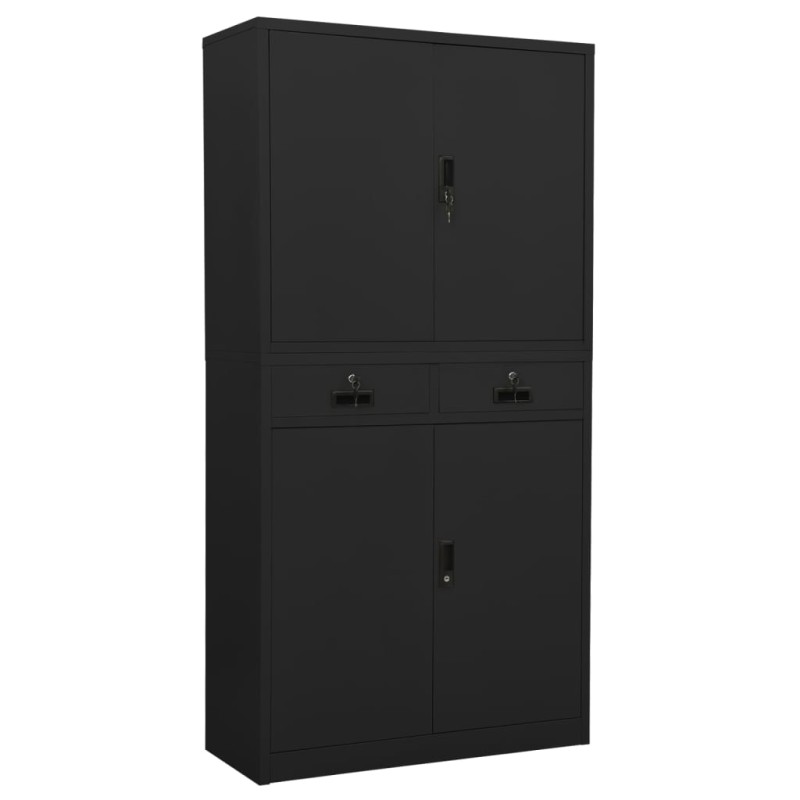 vidaXL Büroschrank Anthrazit 90x40x180 cm Stahl vidaXL Büroschrank Anthrazit 90x40x180 cm Stahl