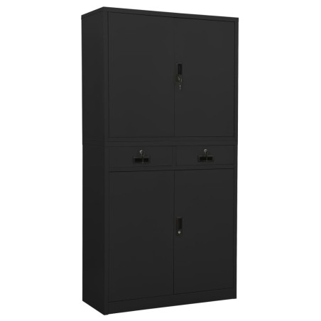 vidaXL Büroschrank Anthrazit 90x40x180 cm Stahl 