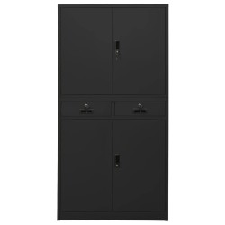 vidaXL Büroschrank Anthrazit 90x40x180 cm Stahl 