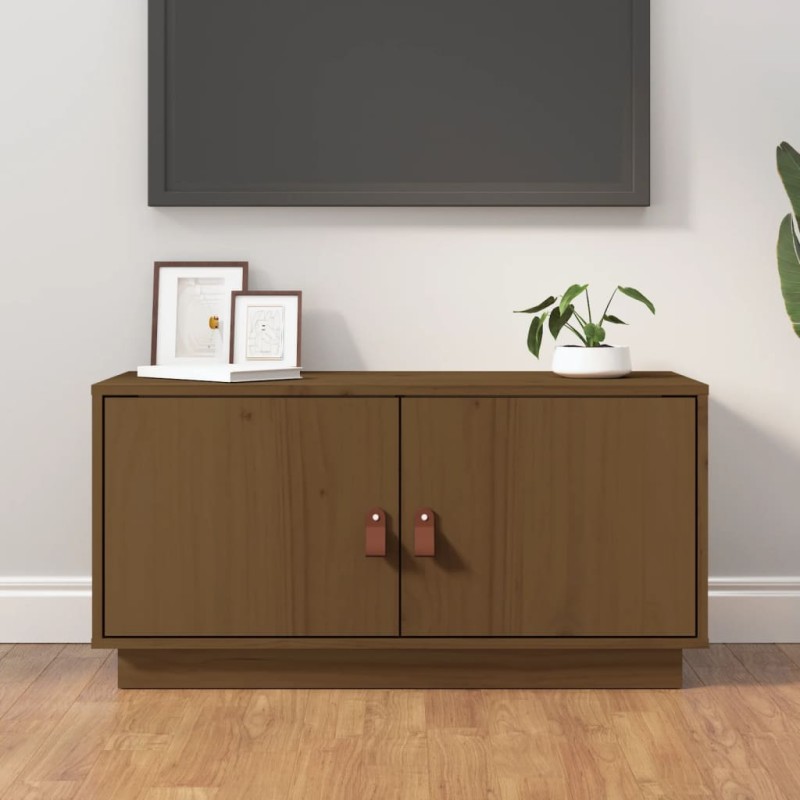 vidaXL TV-Schrank Honigbraun 80x34x40 cm Massivholz Kiefer vidaXL TV-Schrank Honigbraun 80x34x40 cm Massivholz Kiefer