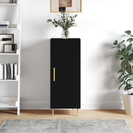 vidaXL Sideboard Schwarz 34,5x34x90 cm Holzwerkstoff