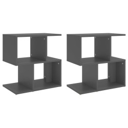 vidaXL Nachttische 2 Stk. Grau 50x30x51,5 cm Holzwerkstoff