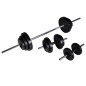 Hantelbank mit Lang- und Kurzhantel-Set 30,5 kg Hantelbank mit Lang- und Kurzhantel-Set 30,5 kg