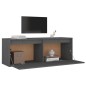 vidaXL Wandschrank Grau 100x30x35 cm Massivholz Kiefer vidaXL Wandschrank Grau 100x30x35 cm Massivholz Kiefer
