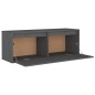 vidaXL Wandschrank Grau 100x30x35 cm Massivholz Kiefer vidaXL Wandschrank Grau 100x30x35 cm Massivholz Kiefer