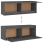 vidaXL Wandschrank Grau 100x30x35 cm Massivholz Kiefer vidaXL Wandschrank Grau 100x30x35 cm Massivholz Kiefer
