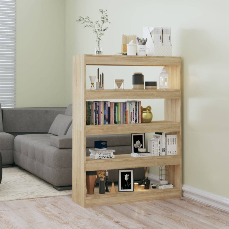 vidaXL Bücherregal/Raumteiler Sonoma-Eiche 100x30x135 cm vidaXL Bücherregal/Raumteiler Sonoma-Eiche 100x30x135 cm