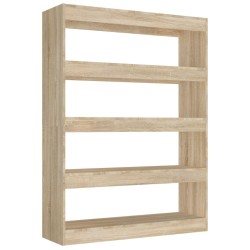 vidaXL Bücherregal/Raumteiler Sonoma-Eiche 100x30x135 cm
