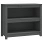 vidaXL Bücherregal Grau 80x35x68 cm Massivholz Kiefer vidaXL Bücherregal Grau 80x35x68 cm Massivholz Kiefer